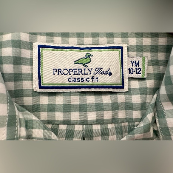 Green Checkered Kids Button Down Shirt - Picture 7 of 7